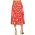 thumbnail image 5 of Women's Casual High Waist A-Line Midi Skirt with Elastic Waistband, 5 of 5