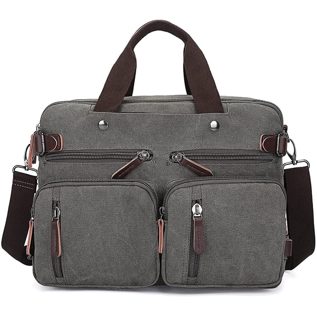 Bolso bandolera retro de lona para portátil de 16 pulgadas, bolso de mano, maletín de negocios, bolso de hombro Fokelyi CZDZ-HY116