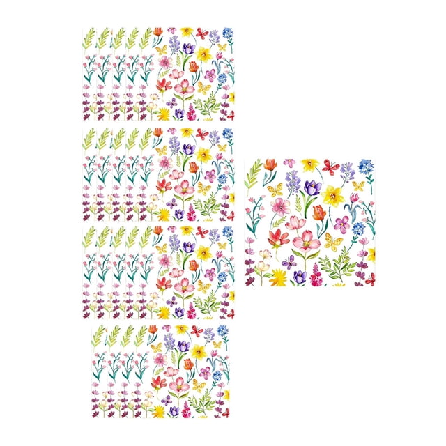 SIYTUAU Paper Napkins Set With Spring Floral Design For Party Use Style D 20 Pieces For Table Setting And Quick Cleanup For Events And Gatherings
