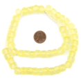 thumbnail image 2 of The Bead Chest Pastel Yellow Faceted Recycled Java Sea Glass Beads 13mm Indonesia Large Hole 22 Inch Strand, 2 of 4