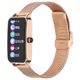 thumbnail image 2 of Reloj inteligente ZX19 para mujer, elegante, elegante, de acero inoxidable, IP68, resistente al agua, para teléfonos Android y IOS, dorado, 2 of 8
