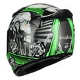 thumbnail image 5 of 1STORM Adult FULL FACE BIKE MOTORCYCLE HELMET MECHANIC DJ11CLS SKULL GREEN, 5 of 5
