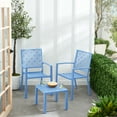 thumbnail image 3 of Best Choice Products 3-Piece Stackable Patio Bistro Set, Outdoor Chat Furniture w/ 2 Chairs, Table - Sky Blue, 3 of 8