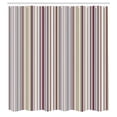 thumbnail image 3 of Ambesonne Striped Shower Curtain, Print of Colorful Stripes, 69"Wx84"L, White Brown, 3 of 3