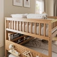 thumbnail image 5 of Leumius Full over Full Bunk Bed with Integrated Shelving, Color-Changing Lights and Pegboard for Boys Girls Brown, 5 of 9