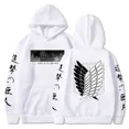 thumbnail image 1 of Sudadera con capucha de ataque a los Titanes para hombre y mujer, ropa con estampado de Anime de Levi, Kyojin No Shingeki, Jersey Harajuku de talla grande, 1 of 1
