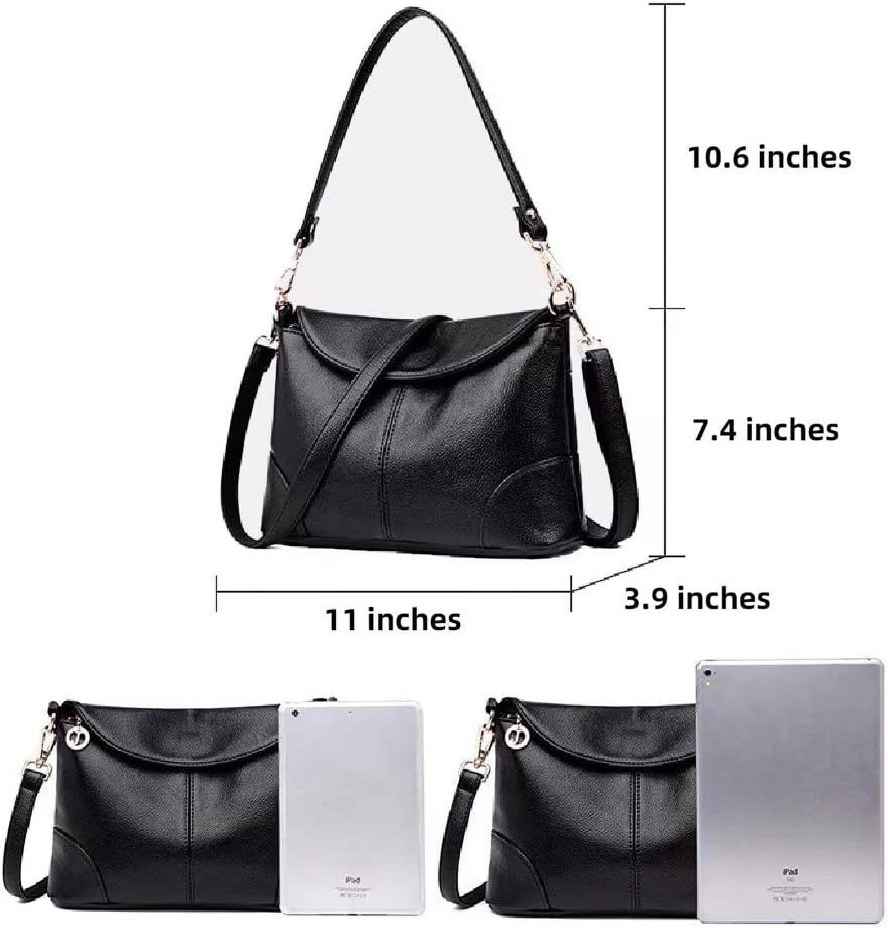 Municipal Crossbody Bag for Women Shoulder Hobo Purse Roomy Leather Handbag Multi Pockets Messenger Satchel