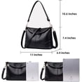 thumbnail image 5 of Municipal Crossbody Bag for Women Shoulder Hobo Purse Roomy Leather Handbag Multi Pockets Messenger Satchel, 5 of 7