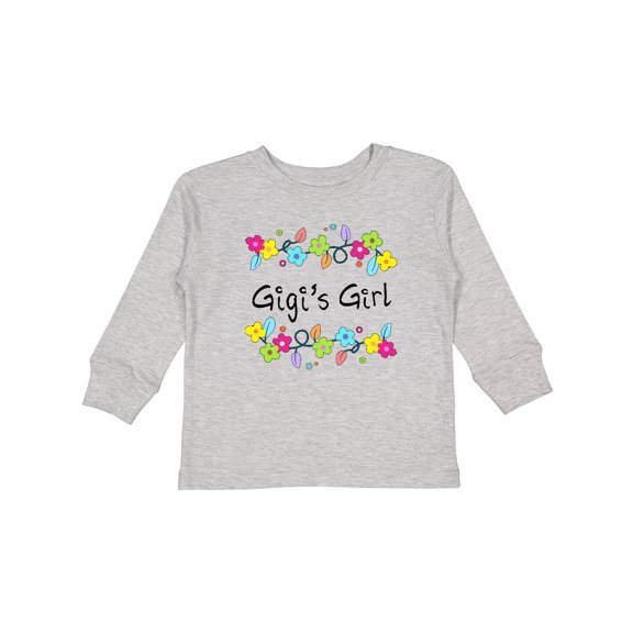 Inktastic Gigis Girl- Bright Flowers Girls Long Sleeve Toddler T-Shirt