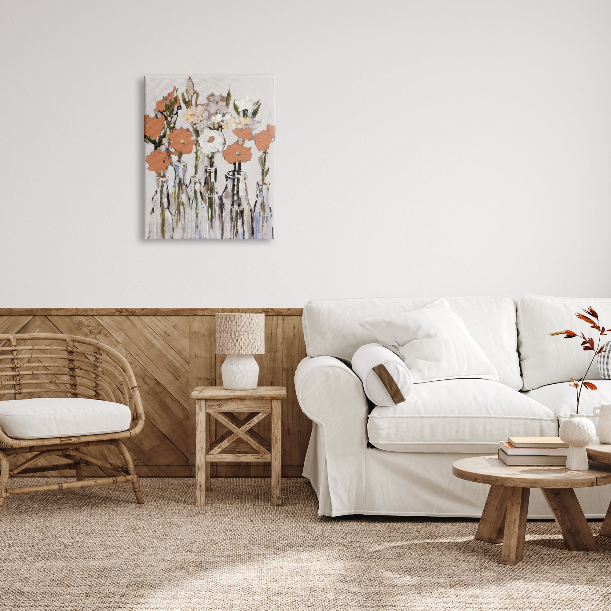 Stupell Industries Modern Flower Vases Painting Botanical & Floral Painting Gallery Wrapped Canvas Print Wall Art, 24 x 30