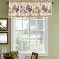 thumbnail image 3 of Thanksgiving Pumpkins Curtain Valances for Windows, Kitchen Valance Window Treatments Panel 2 Pack, Turkey Fall Sunflowers Country Farm Rod Pocket Short Curtains for Bathroom Bedroom 60 x 18 Inch, 3 of 8