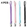 thumbnail image 1 of Clips para chupetes de bebé para niños y niñas, paquete de 4, material trenzado, clip anticaída para chupete universal con almohadilla de silicona, 1 of 8