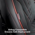 thumbnail image 2 of EKR Silverado Seat Covers Custom Fit for 2019-2026 Chevrolet Silverado 1500 RegularCab WT & 2020-2026 HD 2500/3500 RegularCab WT, LT, Leather(Black with Red Trim), 2 of 5