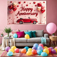 thumbnail image 5 of Colorful Happy Anniversary Banner with Balloons and Confetti Backdrop Background Decorations Party Supplies Photography Props Celebration Decor, 5 of 7
