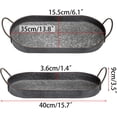 thumbnail image 4 of Bandeja de baño rústica industrial - Organizador de hierro metálico de 35 cm para encimera, sobre inodoro, bandeja galvanizada para tanque de inodoro, estante de cocina y mesa de comedor, 4 of 7