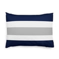 thumbnail image 3 of Sweet Jojo Designs Stripe Navy and Gray Boy, Girl, Unisex/Gender Neutral Twin Duvet Cover Bedding Set 2 Piece, 3 of 6