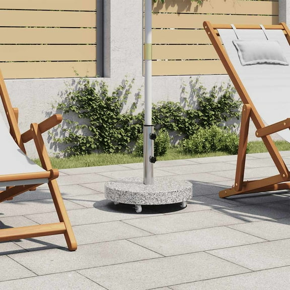 vidaXL Parasol Base Granite 66.1 lb Round Gray