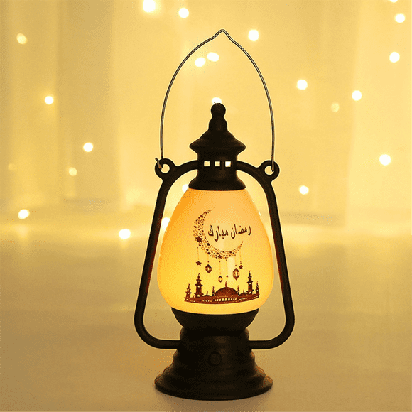 7pcs Vintage Eid Mubarak Hurricane Lamp for Home Festival Decorative