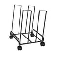 thumbnail image 4 of Carrito de almacenamiento de cartón con ruedas, organizador móvil de cartón, montaje sencillo Negro, 4 of 8