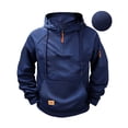 thumbnail image 4 of WTOBBY Men's Casual Pullover Hoodie, Long Sleeve Athletic Sweatshirt for Running Gym, Lightweight Performance Comfort,Navy XL, 4 of 4