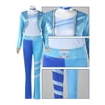 thumbnail image 2 of 5PC Blue Princess Rise of Red Cosplay Costume for Women, Blue Jacket, Top, Pants, Gloves and Choker Collection, Halloween Costume for Anime Masquerade Birthday Party, 2 of 9
