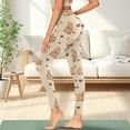 thumbnail image 3 of Renewold Capybara Love Beige Leggings with Pockets for Women Ladies Athletic Pants Compression Leggings High Waisted Butt Lifting Printed Leggings Womens Preppy Leggings, XL, 3 of 8