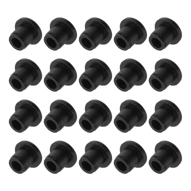 Uxcell 20Pcs Tapones de Silicona 0.33" Para Saleros Tapón Hueco de Sellado Negro