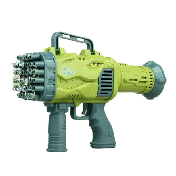 Pistola De Burbujas Dinosaurio T-Rex Verde Kögler - Luces Y Sonidos, Diversión Para Niños A Partir De 3 Años