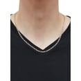 thumbnail image 5 of Brilliance Fine Jewelry Sterling Silver 1/20 10K Yellow Gold 3.40MM Hollow Figaro Necklace, 20", 5 of 5