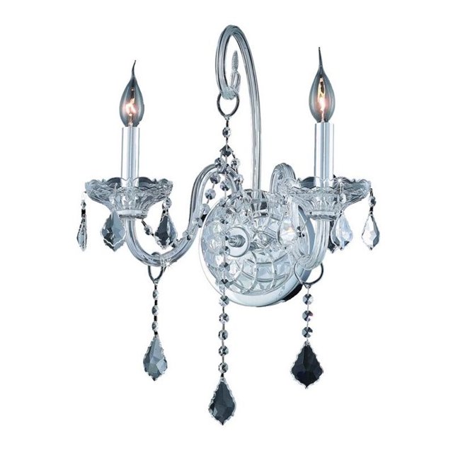 Elegant Lighting Verona 14" 2 Light Elements Crystal Wall Sconce