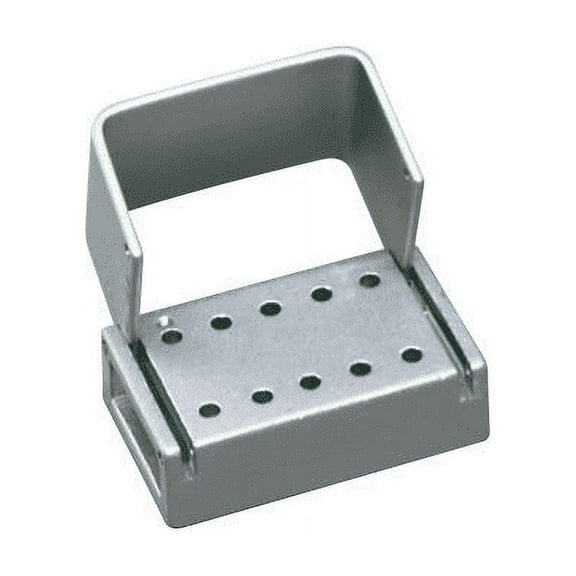 Palmero T10C-LATCH 10-Hole Anodized Aluminum Dental Bur Block LA Latch