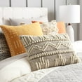 thumbnail image 2 of Livabliss FAO002-1422 14 x 22 in. Faroe Woven Pillow Cover - Khaki, Black & Cream, 2 of 2