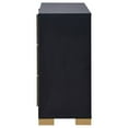 thumbnail image 6 of Pemberly Row Contemporary Wood Rectangular Dresser Black and Gold, 6 of 11