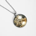 thumbnail image 4 of Map section Stunning Glass Circular Pendant Necklace - Elegant Jewelry for Women, 4 of 5
