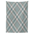 thumbnail image 3 of Ambesonne Checkered Tablecloth Rectangular Table Cover, Traditional Plaid, 52"x70", Grey Pale Blue Pale Pink, 3 of 4