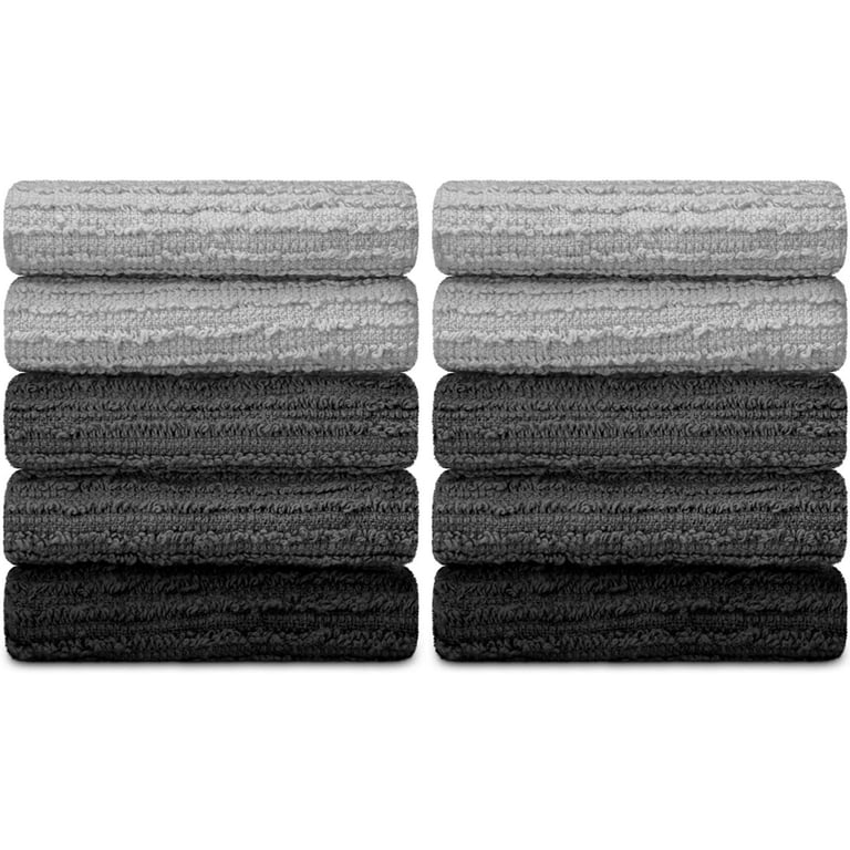 S&T INC. Honeycomb Dish Cloths with Tough Scrub Mesh, Dish Rags for Washing  Dishes, Microfiber Cleaning Rags Kitchen, Grey, 12 inches x 12 inches, 6  Pack Grey 6 Pack