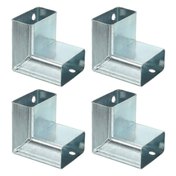 2-Way Gazebo Brackets Kit, Right Angle Corner Bracket Woodworking DIY Post Base Kit for 0.8" x 1.6" Lumber for Outdoor Patio Gazebo Log Cabins (4 Pack)