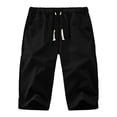 thumbnail image 3 of XIYON Pants For Men Fashion Casual Solid Color Pants Calf Length Trousers Breathable Loose, 3 of 3