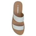 thumbnail image 3 of Soda Shoes Women Flip Flops Flat Beach Sandals Slides Double Straps OCCUPY-S White 9, 3 of 3