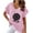 Pink, variant on Womens Tops 2025 Women V-neck Print T- Fashion Comfortable Female Blouses Tops