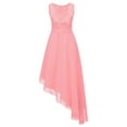 thumbnail image 3 of YONGHS Kids Girls Junior Bridesmaid Dress Party Proms Gown 6-16 Pink 16, 3 of 5