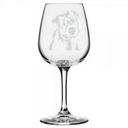 Irish Wolfhound Dog Themed Etched All Purpose 12.75oz Libbey Wine Glass