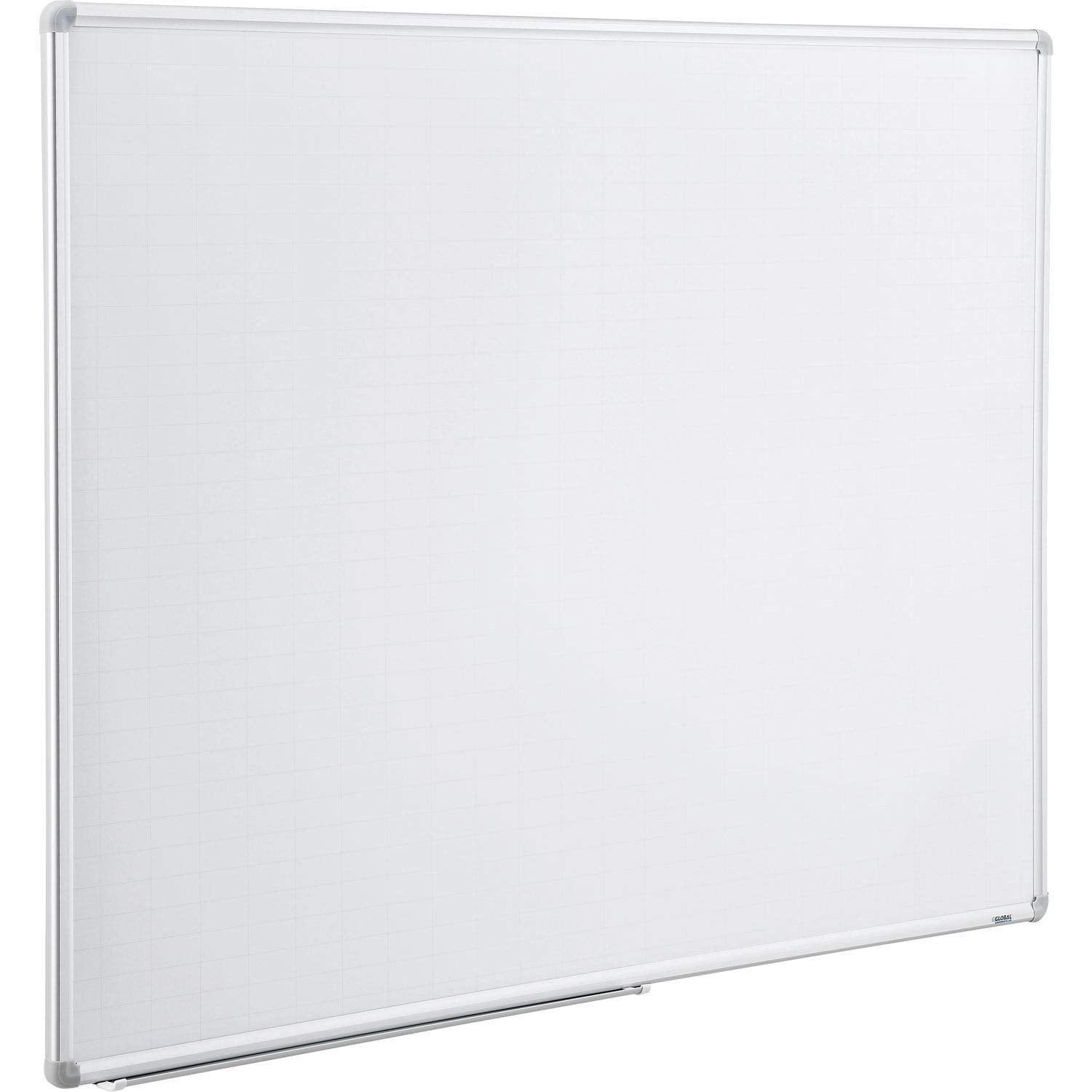 Global Industrial 695784 Magnetic Steel Dry Erase Planning Board with Aluminum Frame, 1 x 2 Grid - 48 x 36 in.
