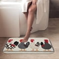 thumbnail image 4 of 1pc Roosters on Fabric Absorbent Non-Slip Bathroom Thickened Flannel Rug Decor,Soft,Quick Drying,Suitable For Indoor/outdoor Use,Bathrooms,Bedrooms,Kitchens,Terrace,Laundry Rooms,16"x24", 4 of 9