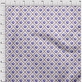 thumbnail image 3 of oneOone Organic Cotton Poplin Twill Fabric Diamond|Leaves & Rose Floral Print Fabric By The Yard 42 Inches Wide, 3 of 4