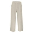 thumbnail image 4 of Men's Casual Loose Capris Pants Wide Leg Beach Pants Home Pants Summer Lightweight Trouser, 4 of 7