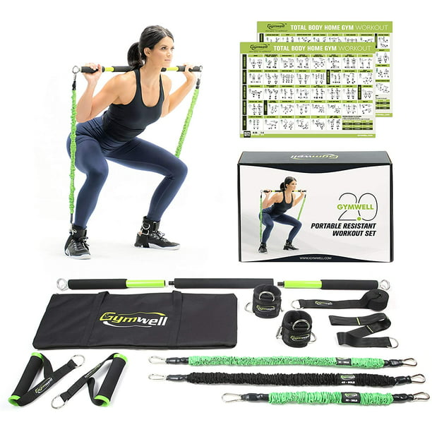 Gymwell Portable Resistance Workout Set, Total Body Workout Equipment ...