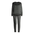 thumbnail image 3 of Secret Treasures Women's and Women's Plus Size Velour Top and Joggers, 2-Piece Set, 3 of 6