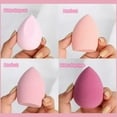 thumbnail image 3 of 4 Pcs Makeup Sponge Beauty Blender Set - Makeup Sponges For Foundation Blender With Egg Case And 1 Holder, Flawless For Cream, Powder And Liquid (Purple), 3 of 11