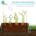 thumbnail image 4 of Outsunny Wooden Wishing Well Raised Garden Bed, Ornamental Outdoor Flower Planter for flowers, herbs, vegetables, Rustic Brown, 4 of 9